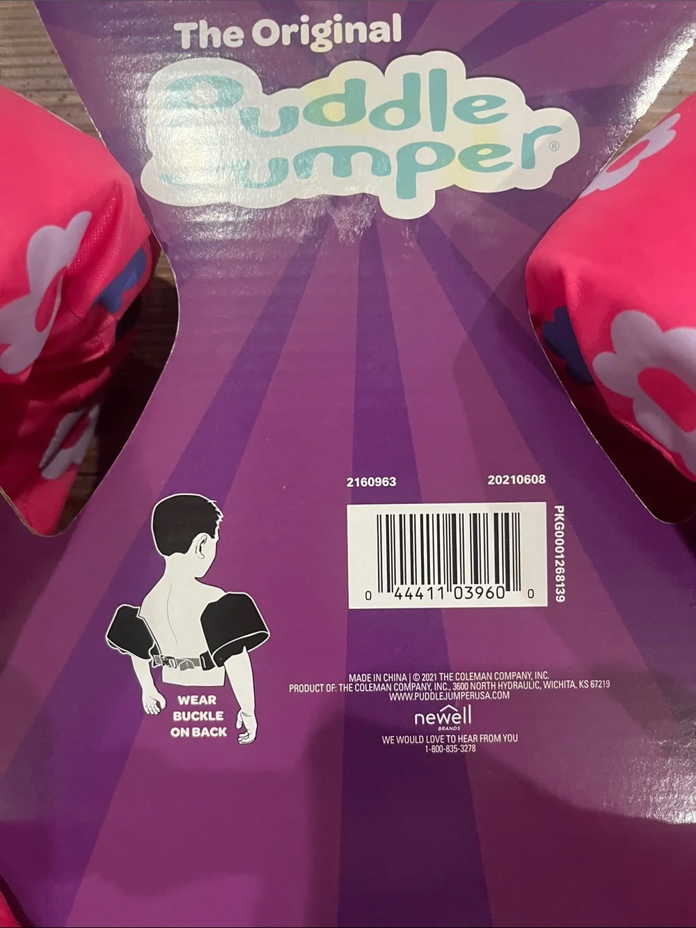 Puddle Jumper Kids Swim Vest with Pink Seahorse Print